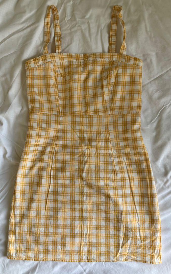 Yellow gingham dress forever clearance 21
