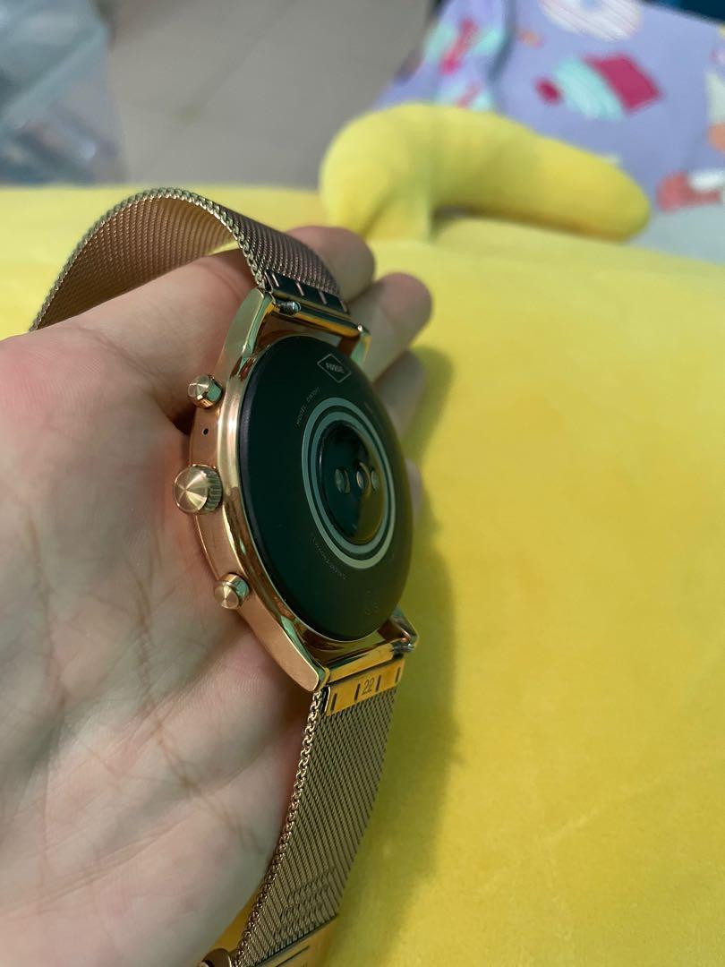 Fossil Gen 5E smartwatch rose gold Tone stainless steel mesh 42mm