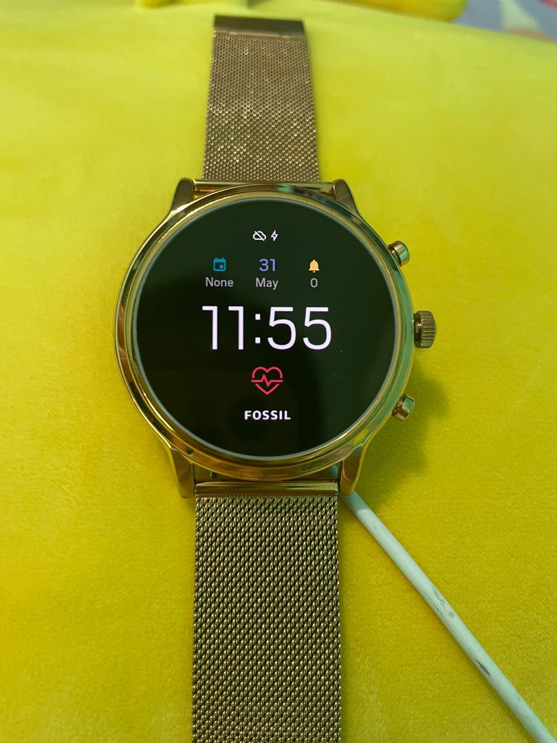 Fossil Gen 5E smartwatch rose gold Tone stainless steel mesh 42mm