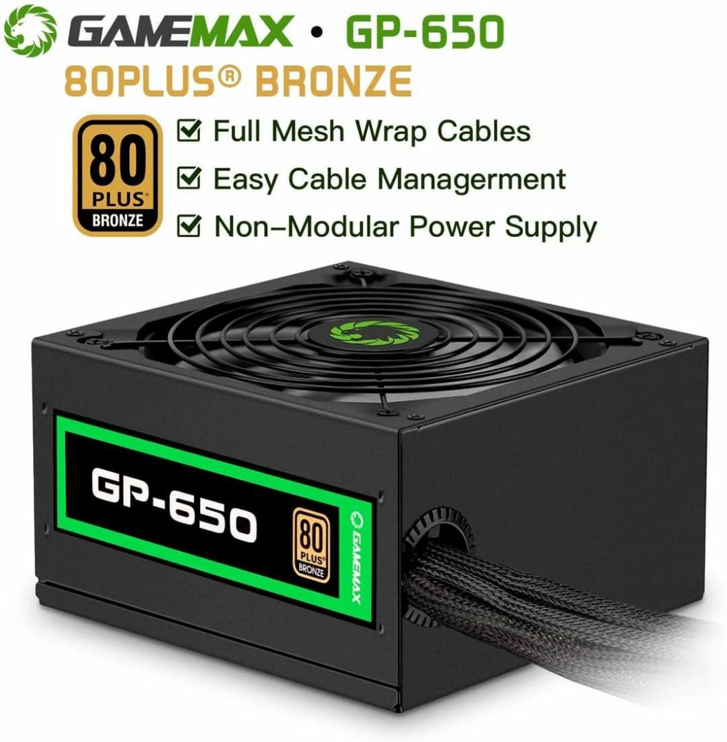GameMax Power Supply 650W 80+ Bronze,Non Modular, GAMEMAX GP650