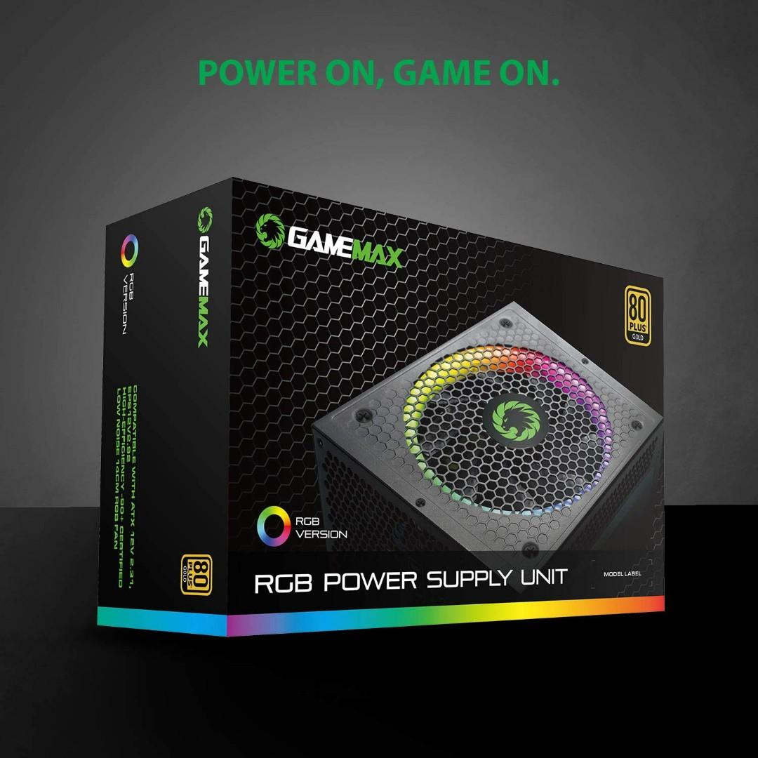 GameMax GM500 80 Plus Bronze 500w Modular Active PFC 14cm Fan ATX Power  Supply Unit - Black: Buy Online at Best Price in UAE 