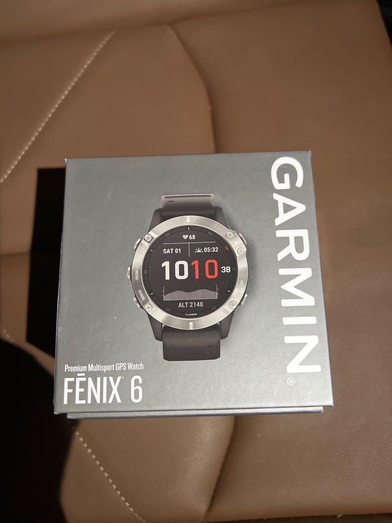 Garmin fenix 6, Premium Multisport GPS Watch, Heat and Altitude Adjusted  V02 Max, Pulse Ox Sensors and Training Load Focus, Silver with Black Band