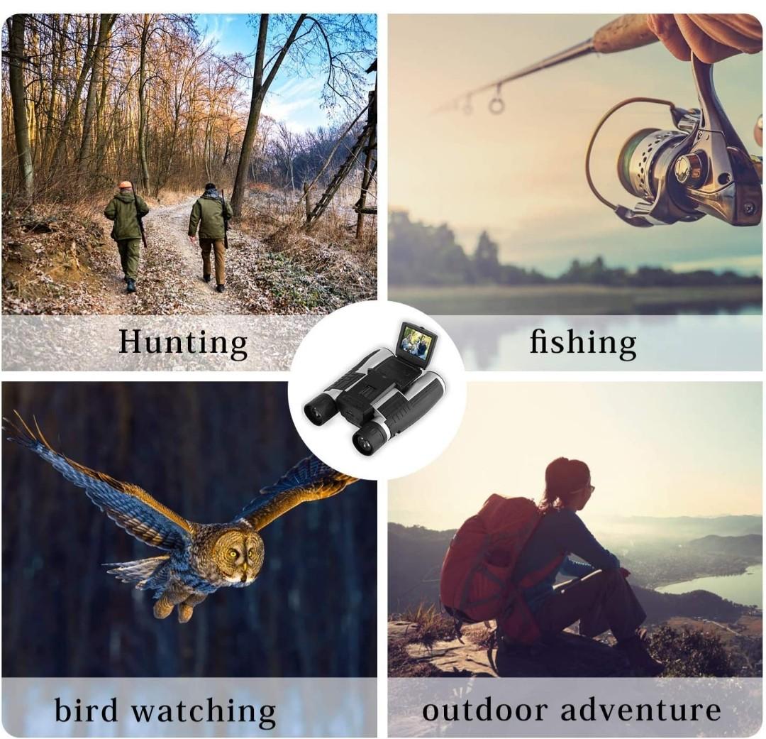 GordVE HD 1080P Digital Camera Spy Camera, 12X Puissant Zoom Binocular