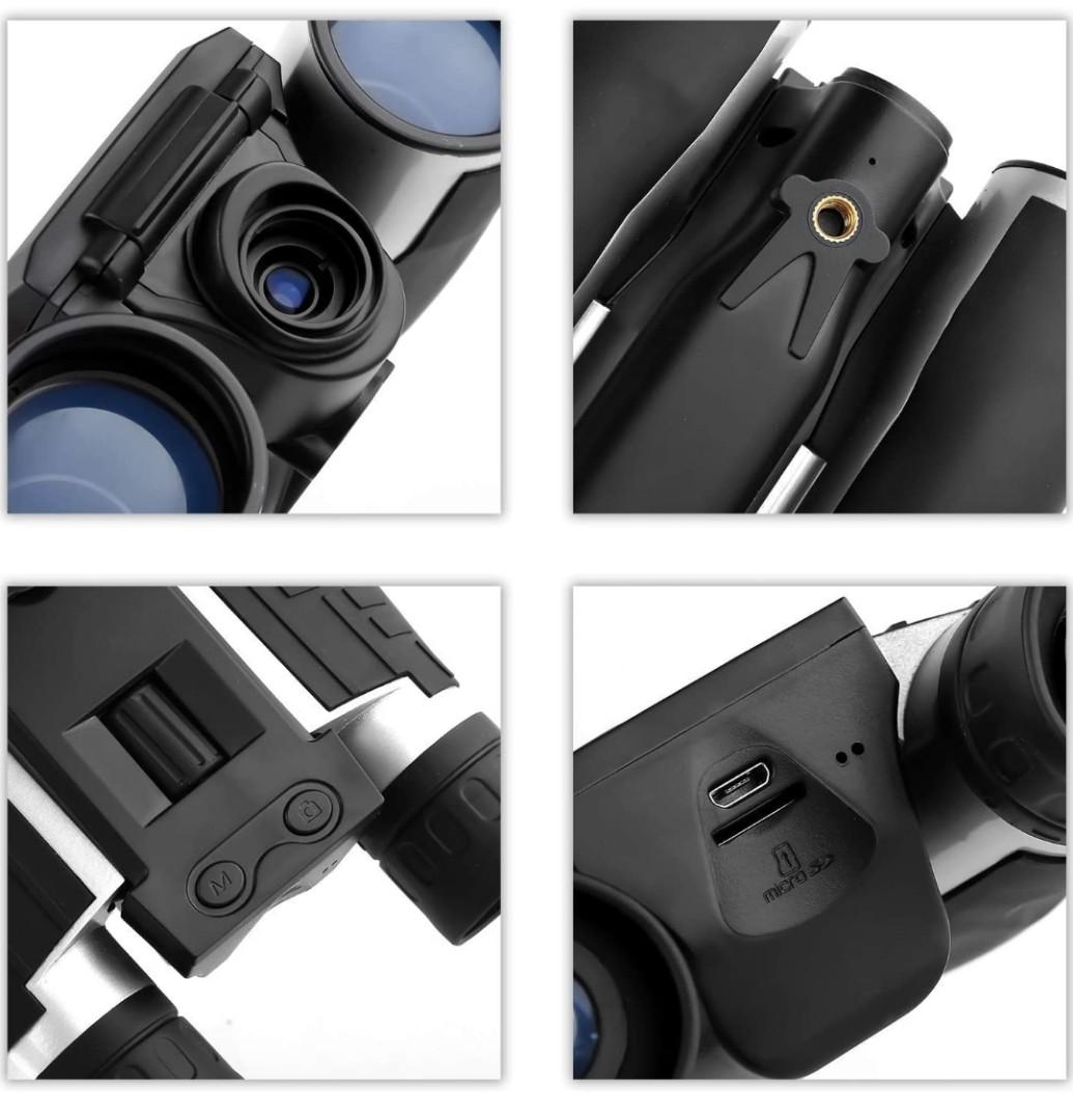 GordVE HD 1080P Digital Camera Spy Camera, 12X Puissant Zoom Binocular