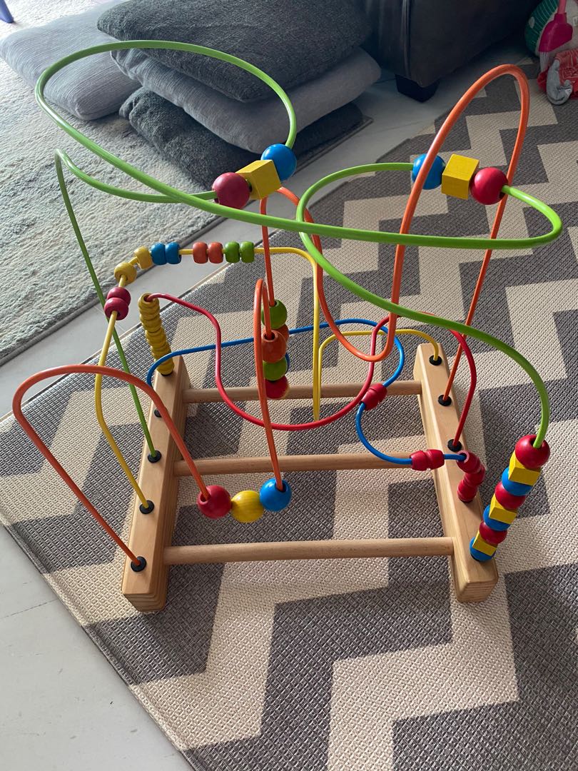 Hape Supermaze Wooden Bead Activity Learning Center Babies Kids