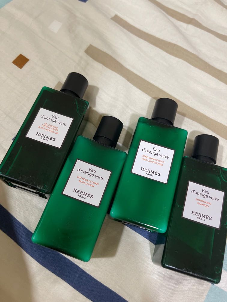 Hermes bath gel shampoo conditioner lotion set, Beauty & Personal Care