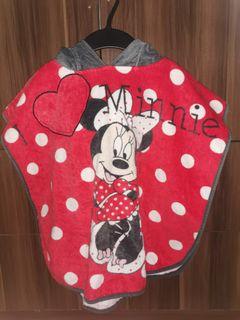 I ❤️ Minnie hooded towel for girls