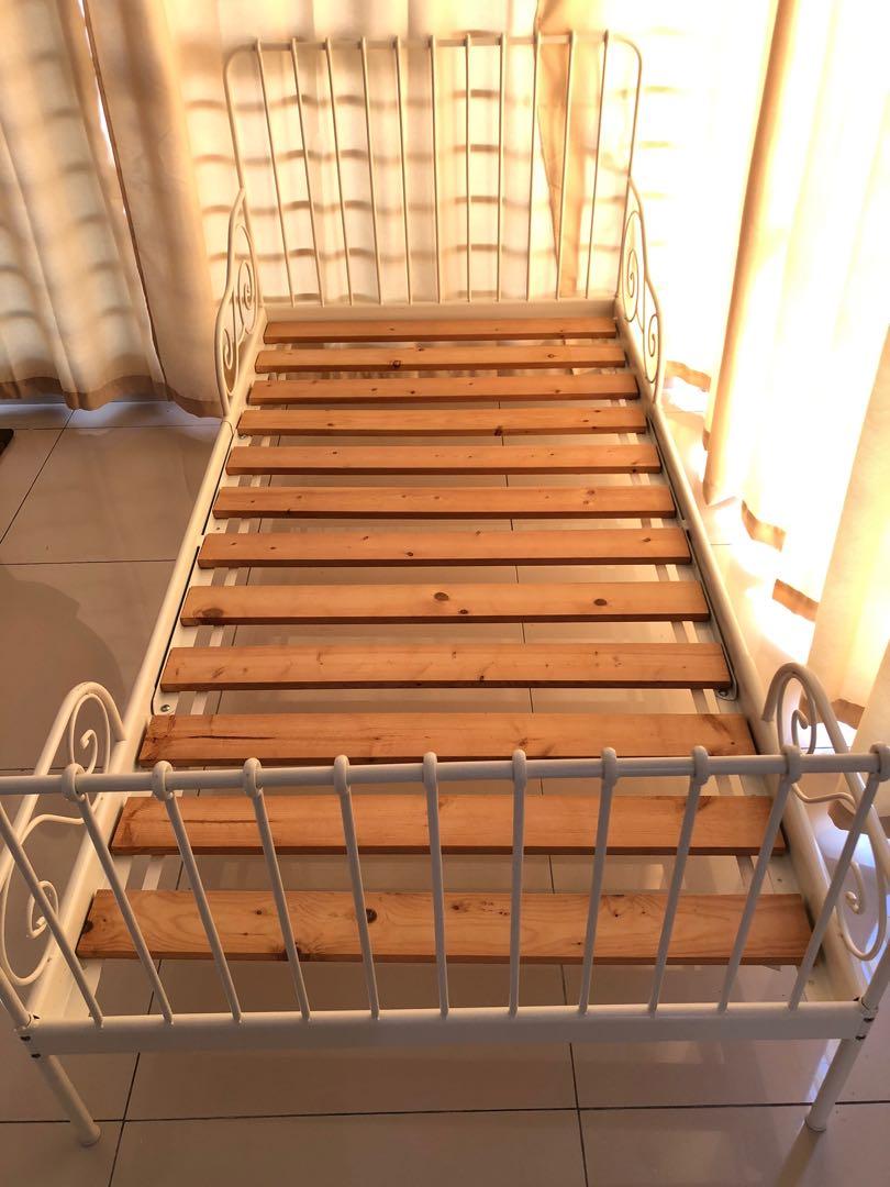 Ikea Bedframe Extendable Minnen, Furniture & Home Living, Furniture