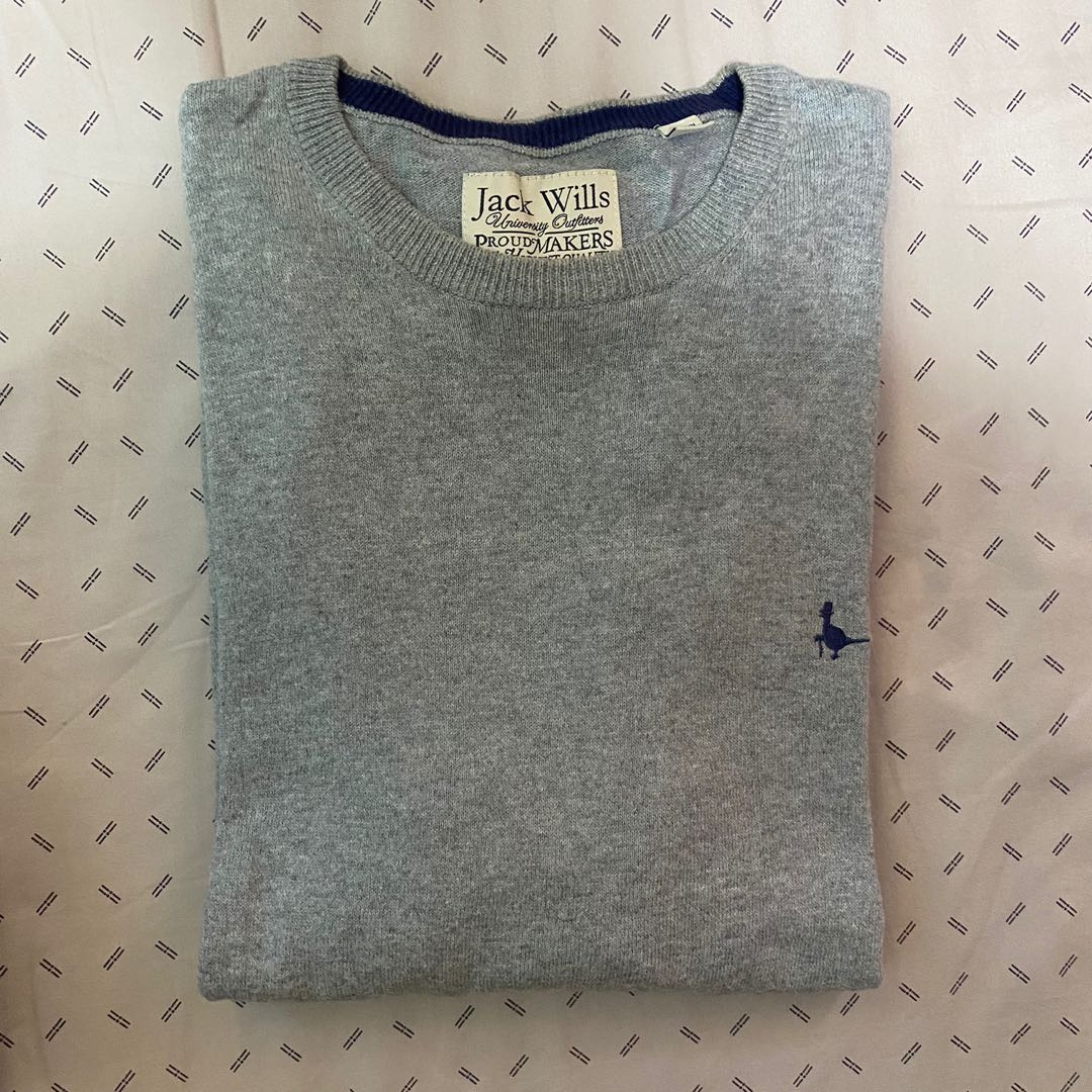 Jack Wills Seabourne Crew Neck Jumper grey