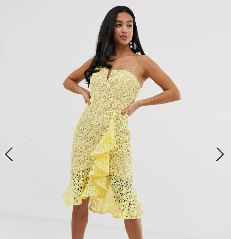 chinese dress ladies Jarlo London Women's Dream Off Shoulder All Over Lace Midi Dress,  Ivory/Nude : Amazon.de: Fashion