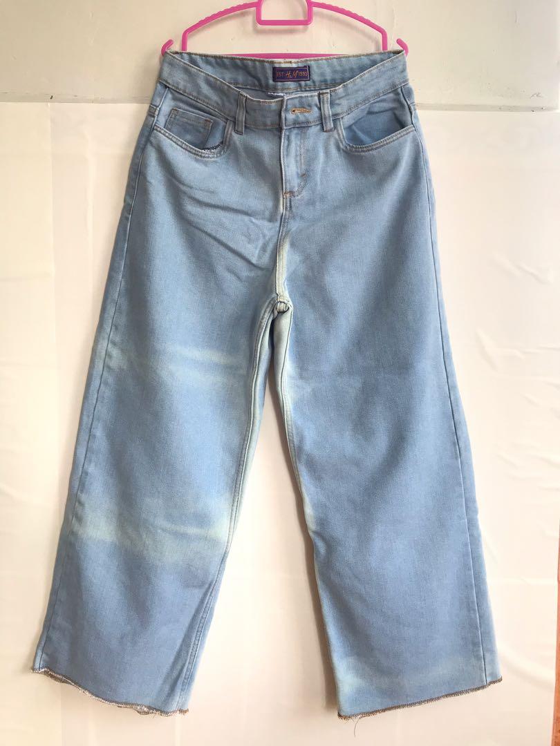 JEANS PALAZZO (H\u0026M), Women's Fashion, Bottoms, Jeans \u0026 Leggings on Carousell