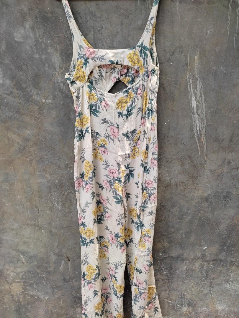 Jumpsuit flowers Zara women, Fesyen 