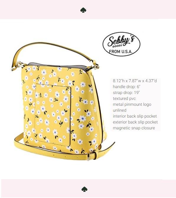 Kate Spade Darcy Fleurette Floral Small Bucket Bag Crossbody Yellow Multi -  ShopperBoard
