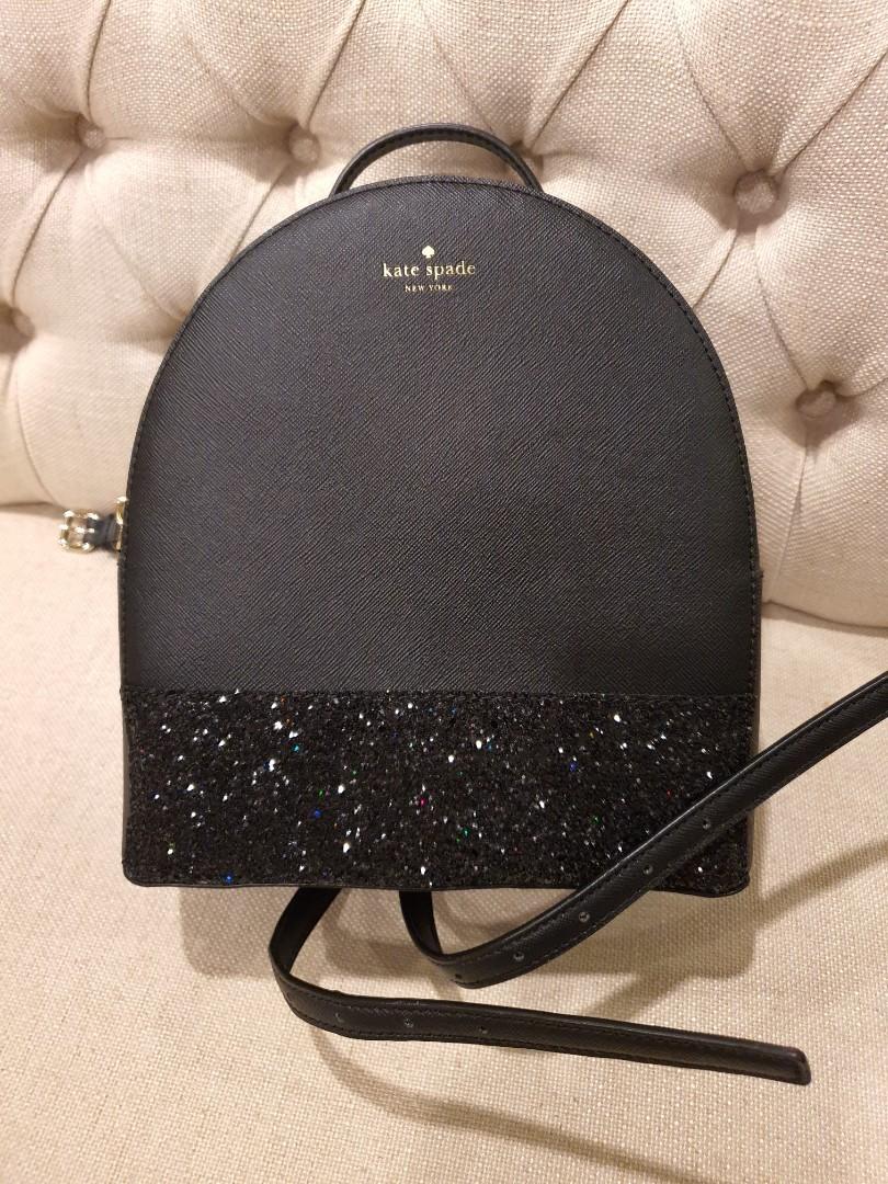 KATE SPADE GLITTER BACKPACK / BLACK BAG / ORIGINAL / AUTHENTIC, Women's  Fashion, Bags & Wallets, Purses & Pouches on Carousell