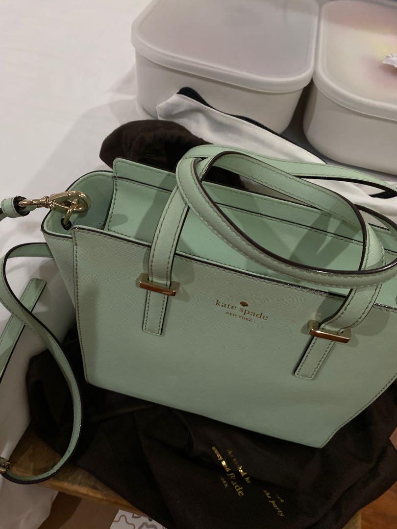 Kate Spade Sienna Mint Green Refined Leather Crossbody Bag KC469 NWT $299  FS | eBay