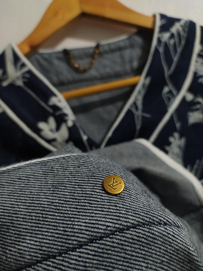 Louis Vuitton Leaf Denim Baseball Shirt, Men's Fashion, Tops & Sets,  Tshirts & Polo Shirts on Carousell