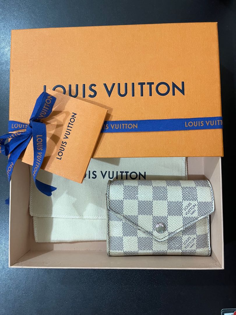 Victorine wallet in Damier Azur canvas, Luxury, Bags & Wallets on Carousell