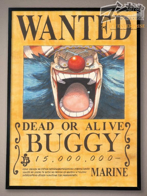 [MANGACCA] One Piece Wanted Seven Warlords Buggy Hand Drawn Gold Dust ...
