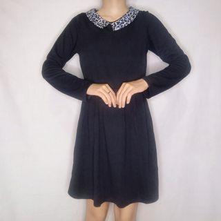 Mini dress black leo