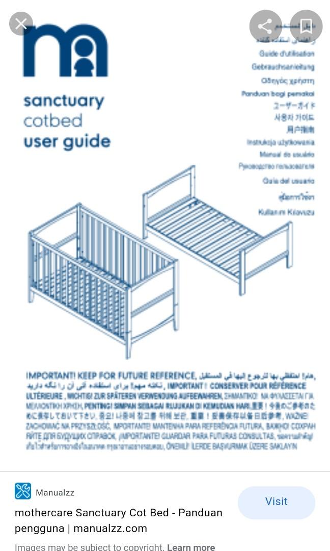 Mothercare sanctuary cot bed best sale