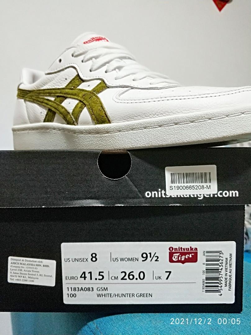 Asics gsm white hunter green sale