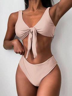 Pink Tie Up Bikini Set