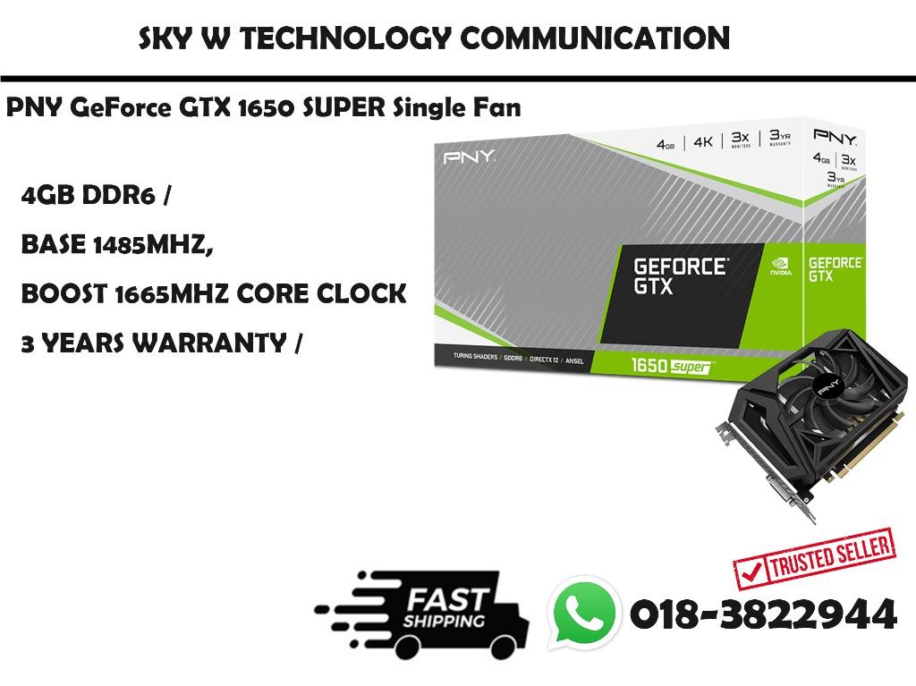 Pny geforce gtx 1650 discount super single fan 4gb