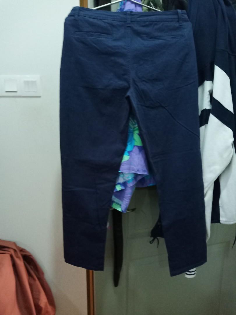 Seluar slack blue black, Women's 
