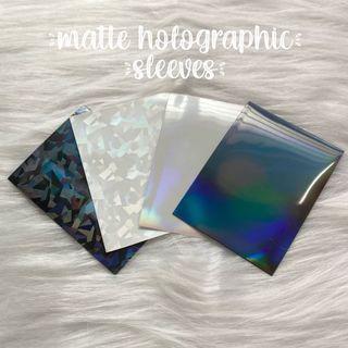 [INSTOCK] Coloured Matte White / Black Holographic Laser Sleeves for Kpop Photocard PC / Card Games