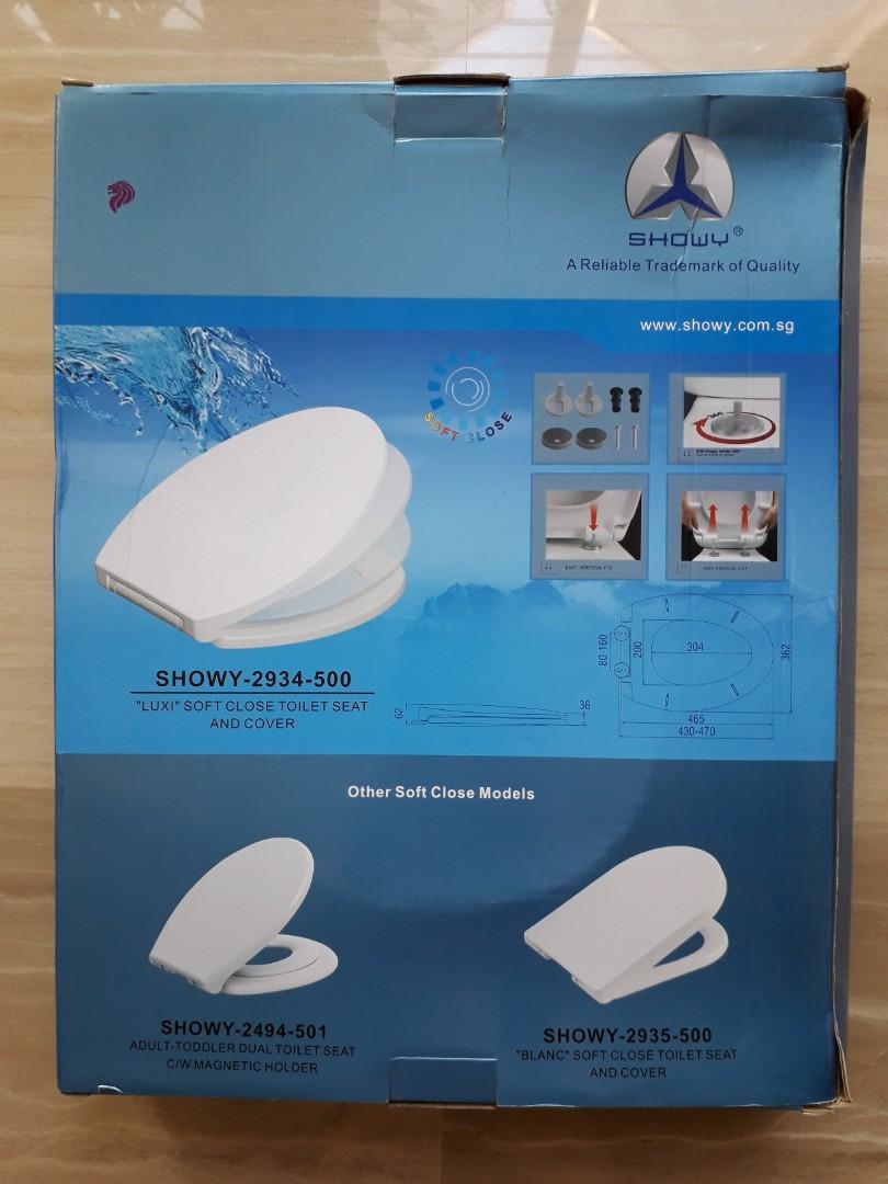 Showy Luxi Soft Close Toilet Seat Cover, 2934500, Furniture & Home