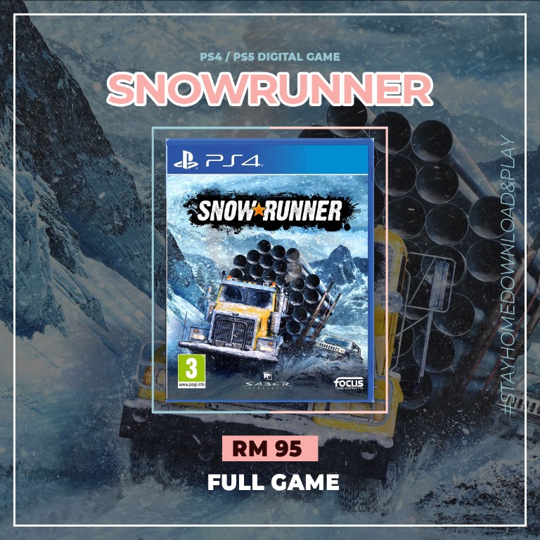 SnowRunner PS4/PS5 Digital Game, Video Gaming, Video Games, PlayStation on  Carousell