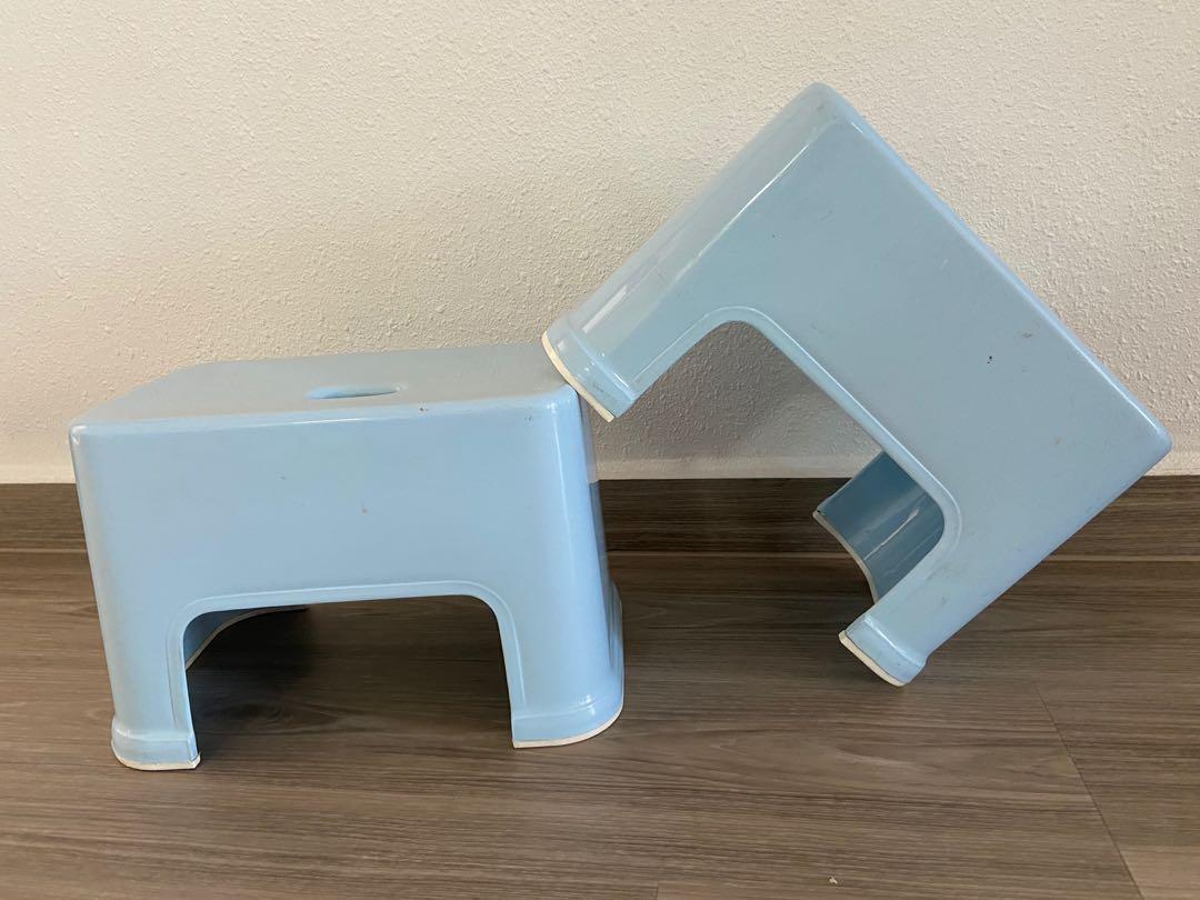 Solid Plastic Stools (Category: Other Home Furniture) located in Singapore. Submitted by constellation (Listing ID 1128921579, Image 1). Description: Selling 2 pieces at $10 or 1 at $6 L28cm x W19cm x H20 Almost brand new. Hardly use.