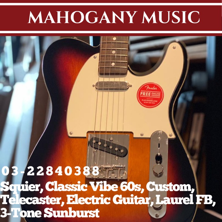 Squier Classic Vibe s Custom Telecaster Electric Guitar, Laurel