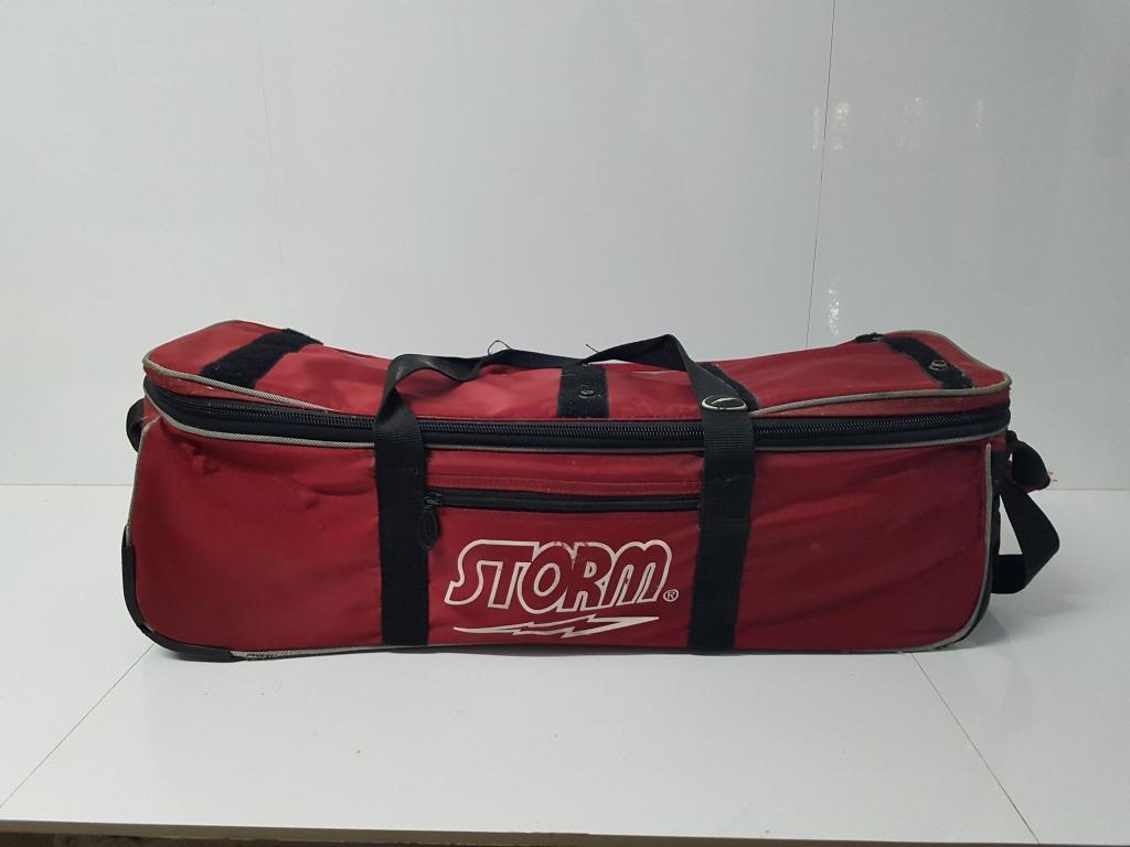 Storm 3 Ball Tournament Travel Roller/Tote Bowling Bag Black/Blue