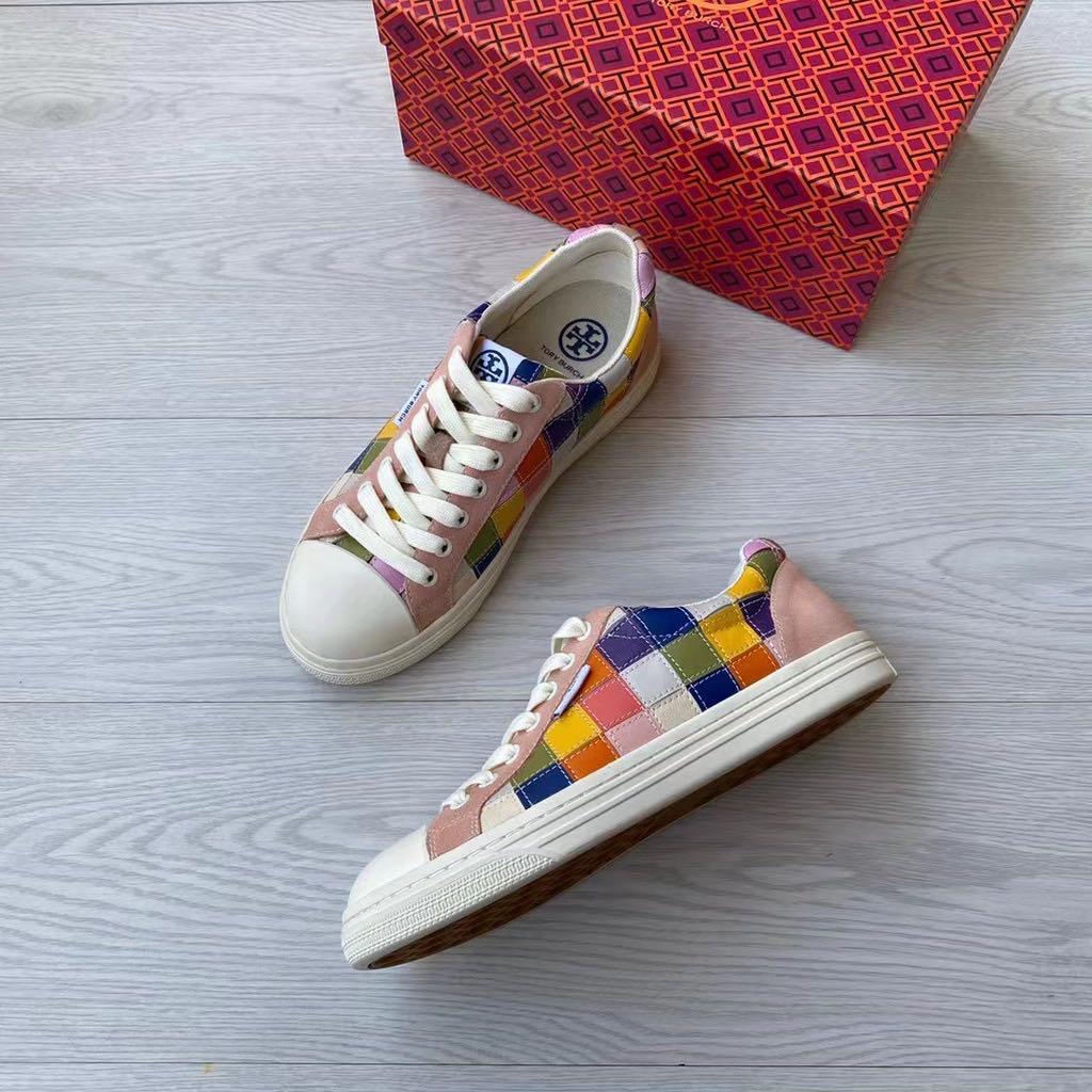 Tory Burch Classic Court Patchwork Leather Sneaker Shoes, Women's Fashion,  Footwear, Sneakers on Carousell