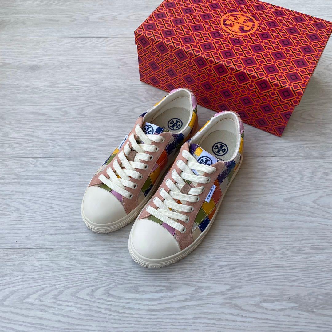 Tory burch leather sneakers best sale