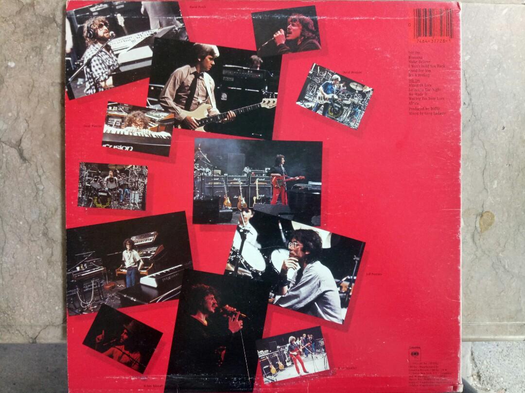 Toto IV LP Vinyl Plaka (Category: Vinyls) located in Manila. Submitted by kinganalog (Listing ID 1128976423, Image 2). Description: Toto LP Vinyl IV album. Cover VG light ring wear, Media VG+ to EX. Made in USA. Shipping nationwide, payment can be done via Unionbank or Gcash, COD is okay at buyer's account and expense. Our shop is now open to serve you located at Metrocor Homes B Las Pinas City along Marcos Alvarez hi way..