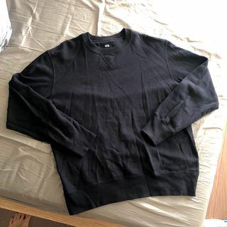 Uniqlo 深藍大學踢 衛衣 棉 XL 九成新