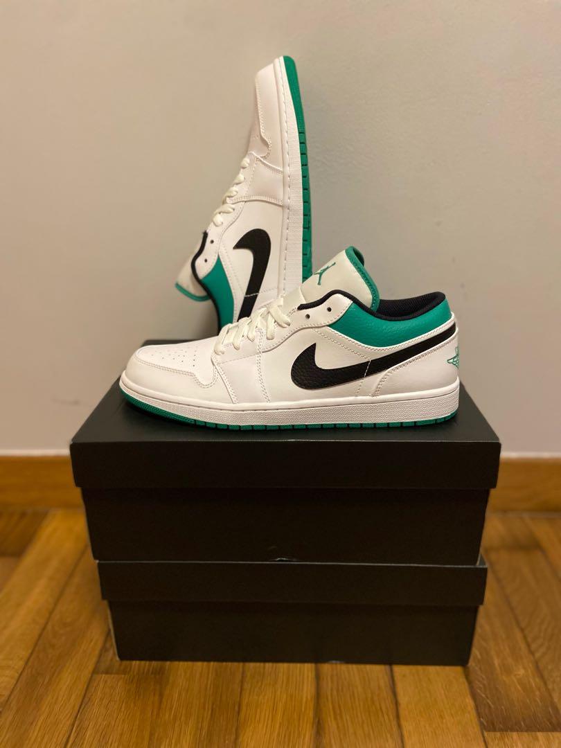 Us 13 Air Jordan 1 Low White Lucky Green Men S Fashion Footwear Sneakers On Carousell Us 13 Air Jordan 1 Low White Lucky Green Men S Fashion Footwear Sneakers On Carousell