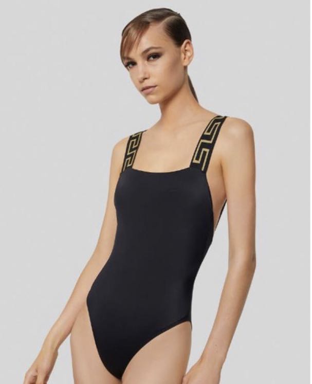 Versace one piece bodysuit black swimsuit preorder Women s