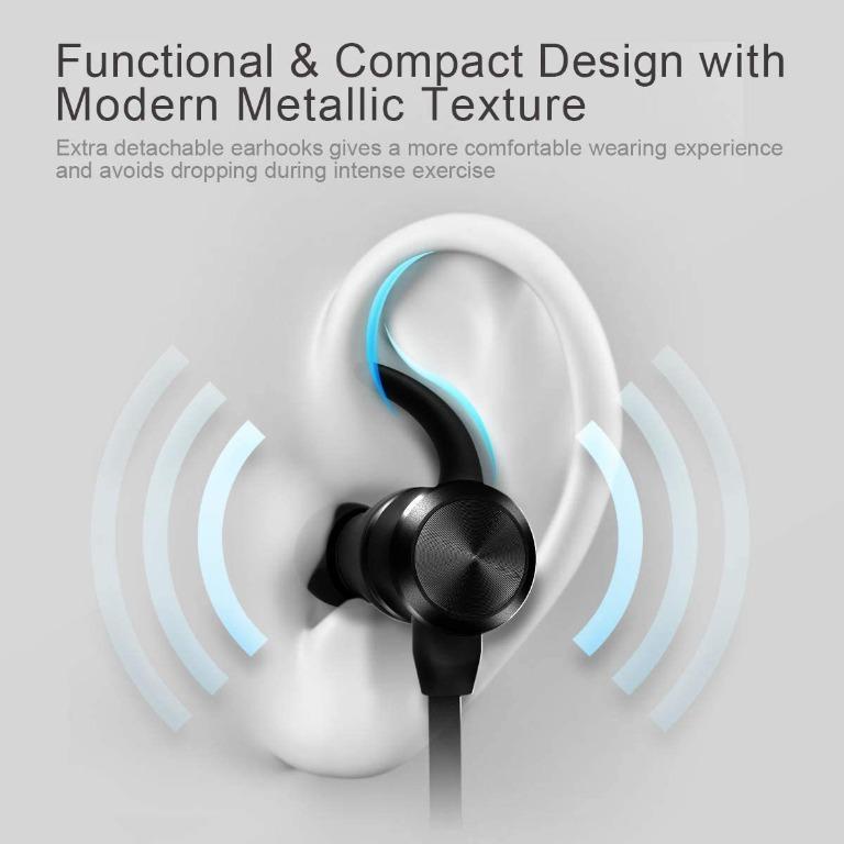 Wireless Headphones iTeknic Bluetooth Headphones Upgraded Slim Workout Headphones Magnetic In Ear Earbuds Bluetooth 5.0 24H Playtime Waterproof for Workouts Running Gym Work Home Audio Headphones Head...