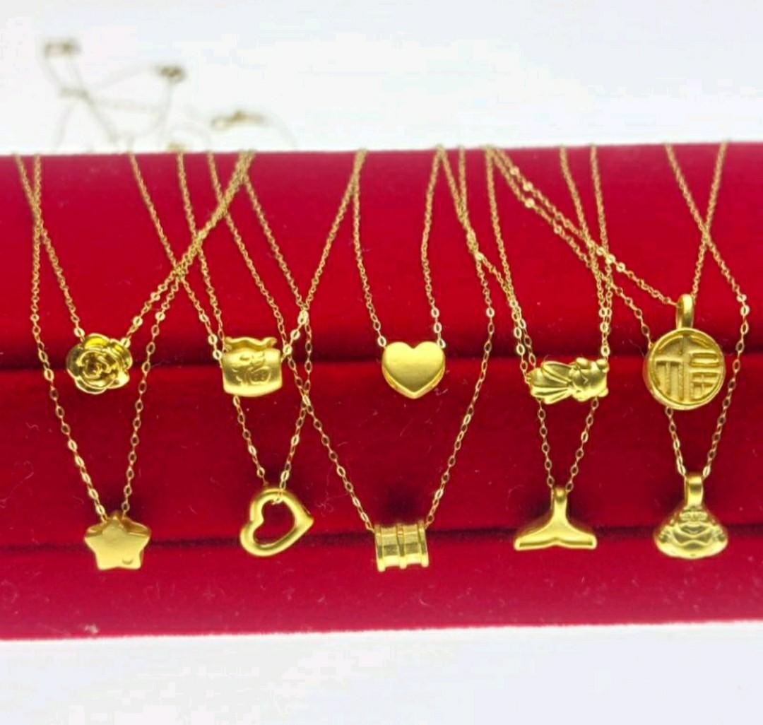 Dainty 24k gold on sale necklace
