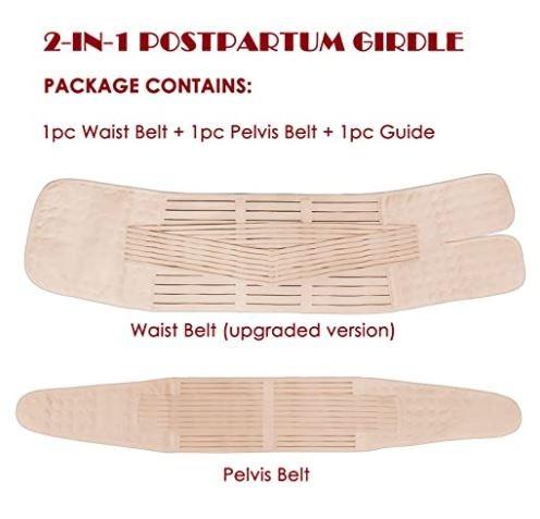 2 in 1 Postpartum Belly Wrap Waist / Pelvis Belt C-Section Natural Labour Belly Support Recovery