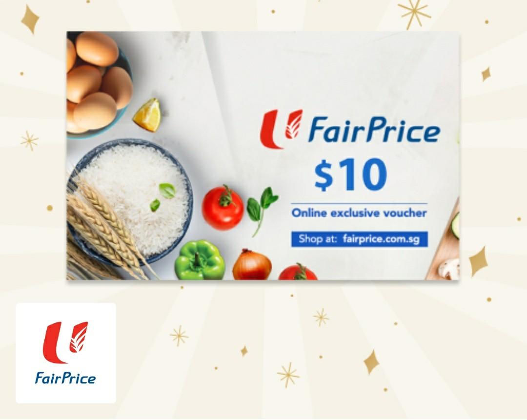 $10 NTUC / FairPrice E-Voucher, Tickets & Vouchers, Vouchers ...