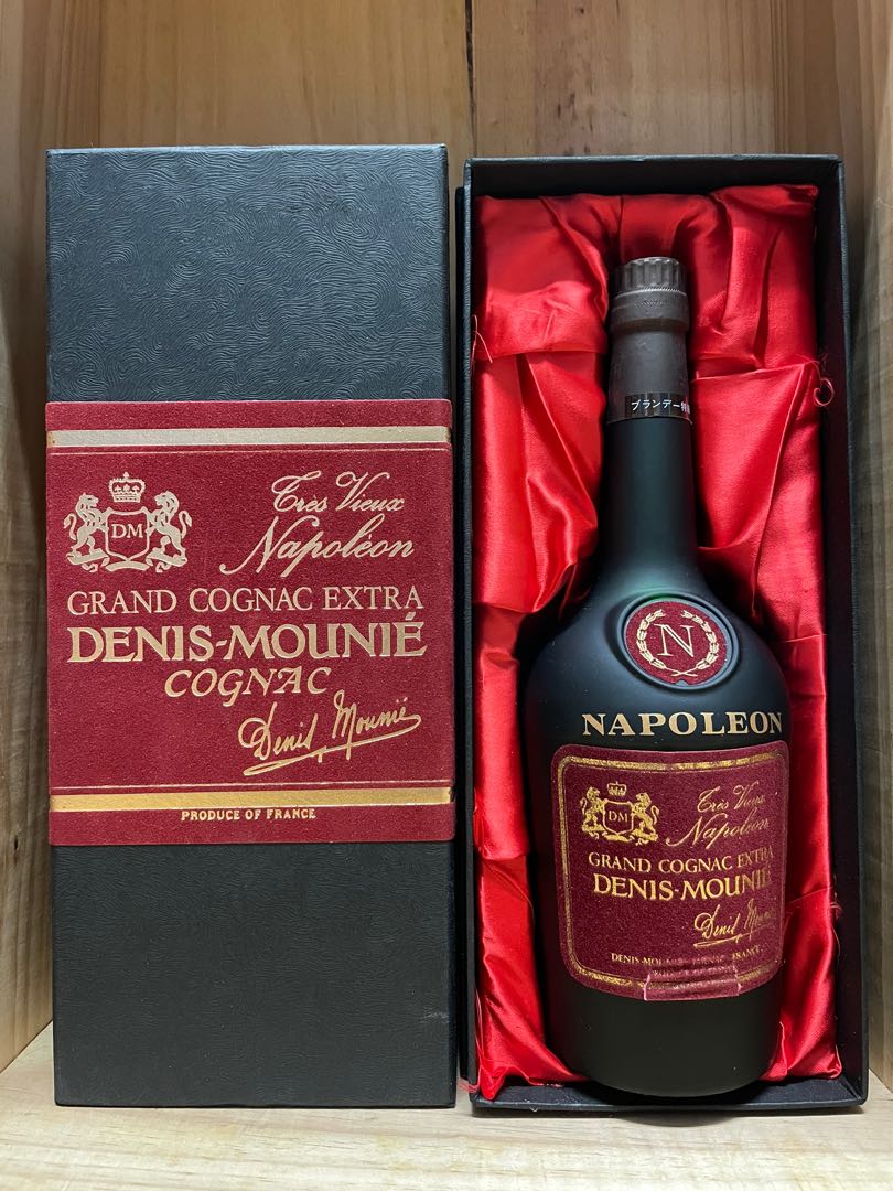 舊干邑] 70年代綠沙樽Denis-Mounie Napoleon Cognac 拿破崙白蘭地, 嘢