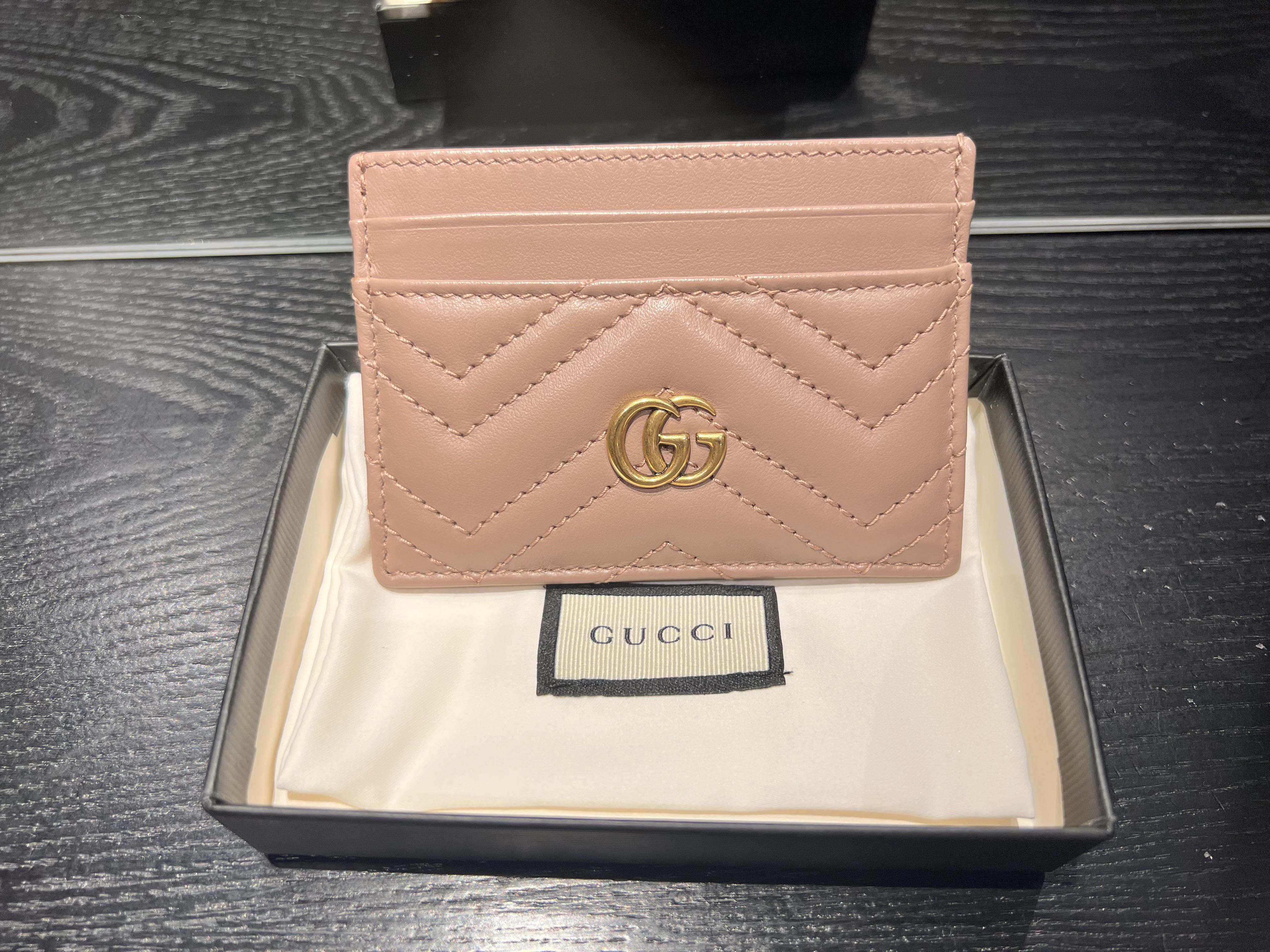 Gucci marmont 2025 card holder pink