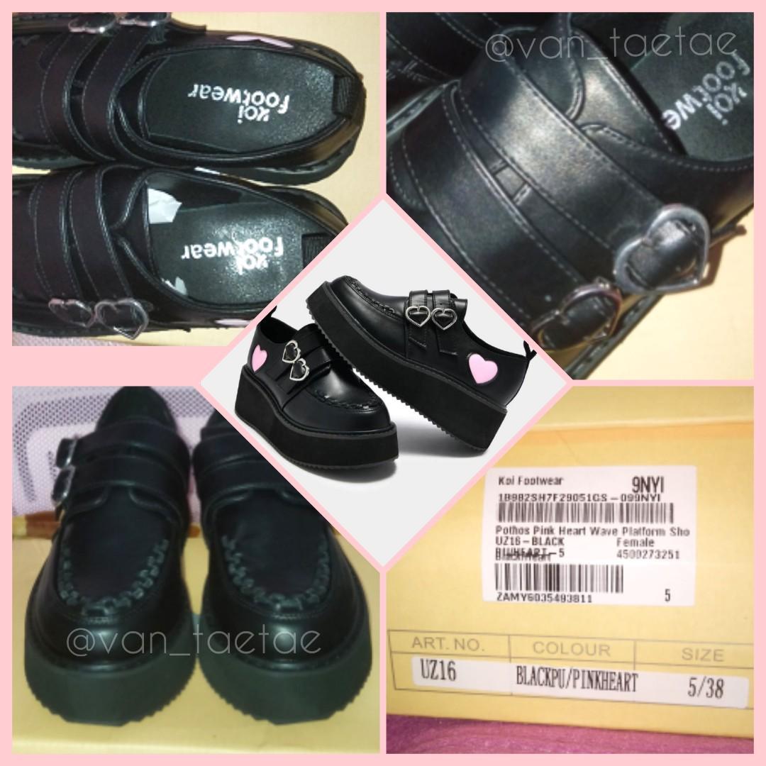 Koi Footwear Pothos Pink Heart Wave Platform