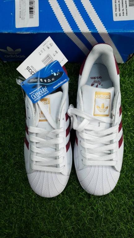 Adidas Superstar Shoes Sneakers Bordeaux Maroon US 7 Women s