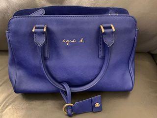Agnes b藍色手袋