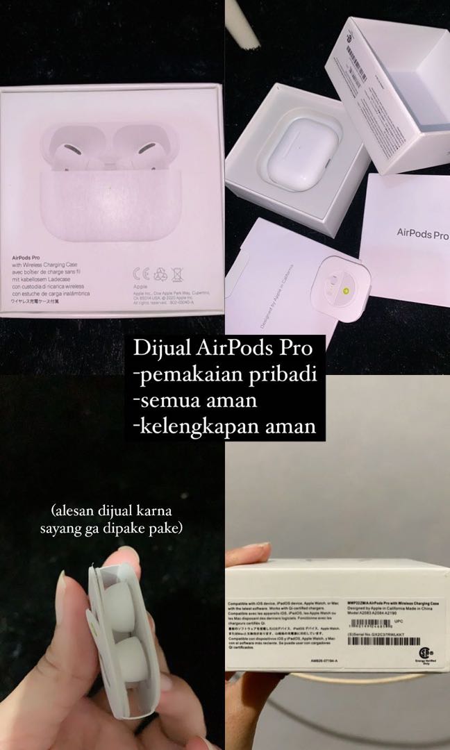 Airpods pro original, Telepon Seluler \u0026 Tablet, Lainnya di Carousell